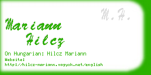 mariann hilcz business card